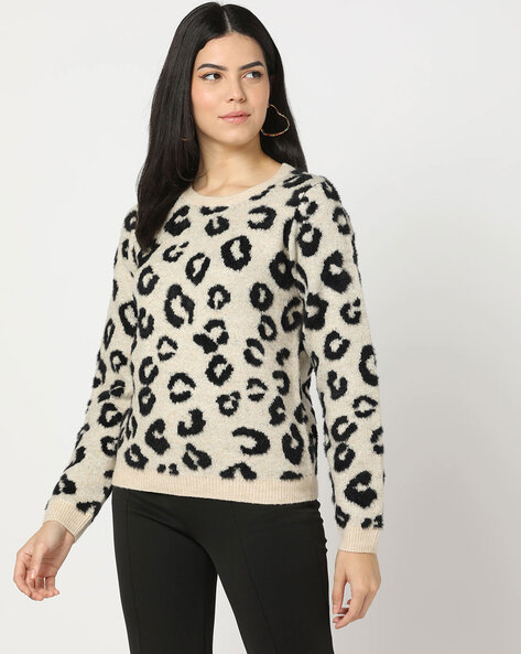 Buy Ecru Black Sweaters Cardigans for Women by Fig Online