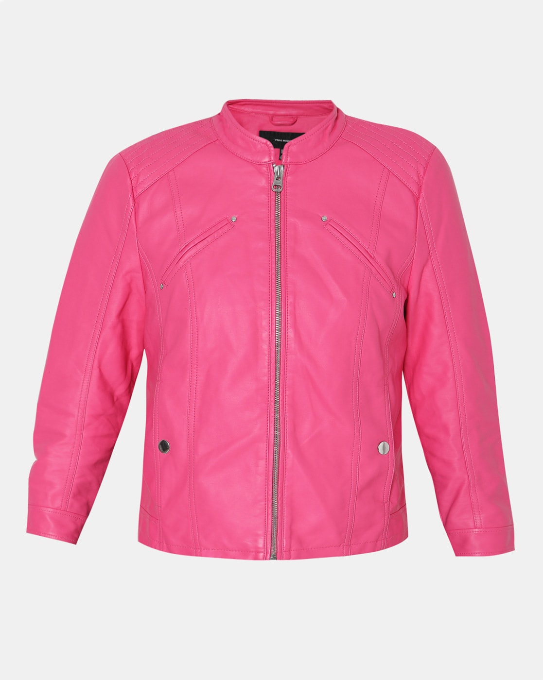 Fate Let's Go Barbie Faux Leather Jacket : Hot Pink – TeaElla