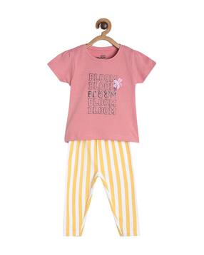 Printed Cotton Top & Leggings Set-image-37