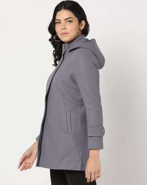 Hooded Trench Coat with Insert Pockets