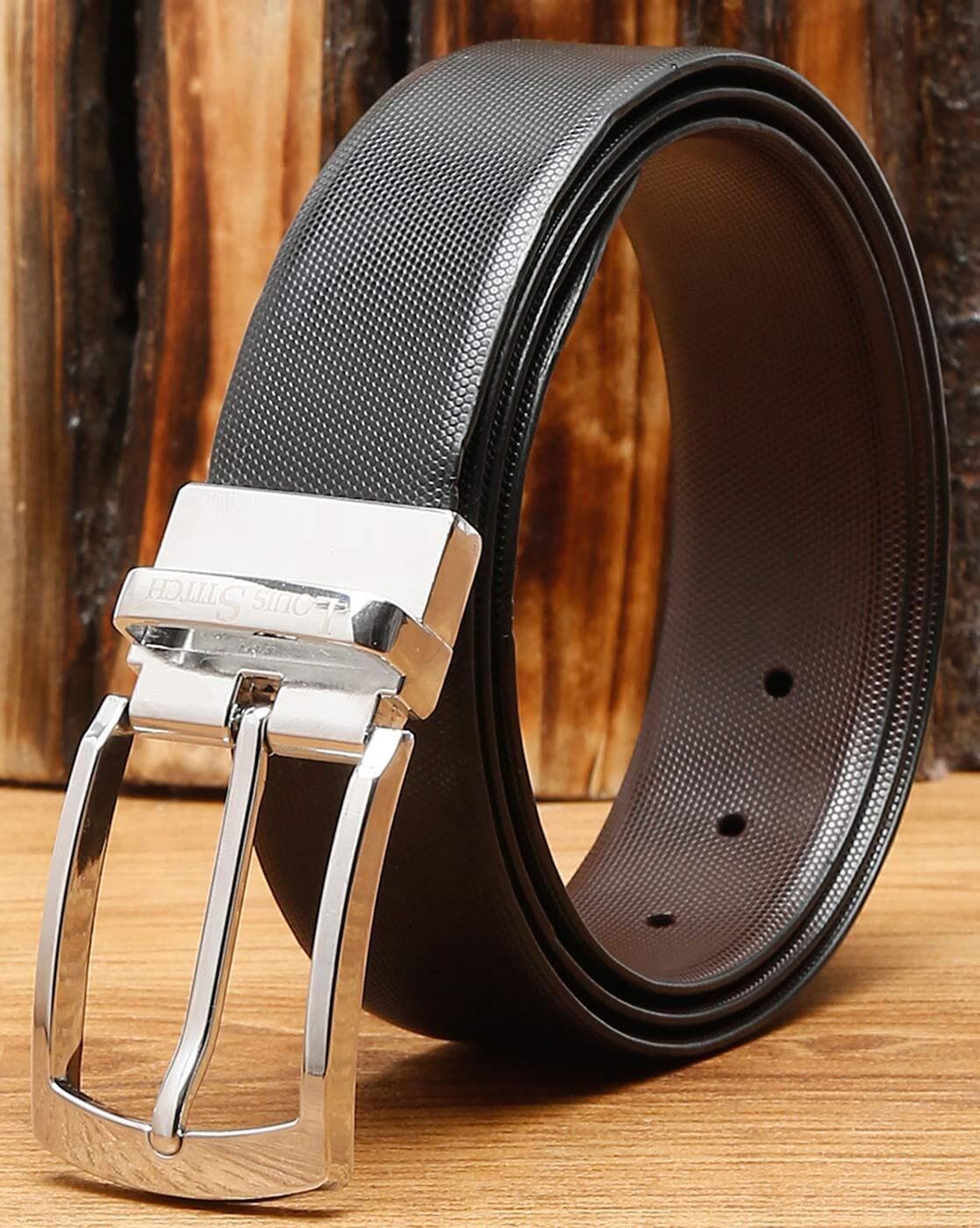 Buy Silver & Black Belts for Men by LOUIS STITCH Online