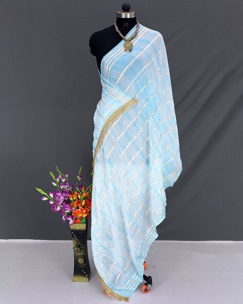 Lace Dupatta with Tassels Price in India