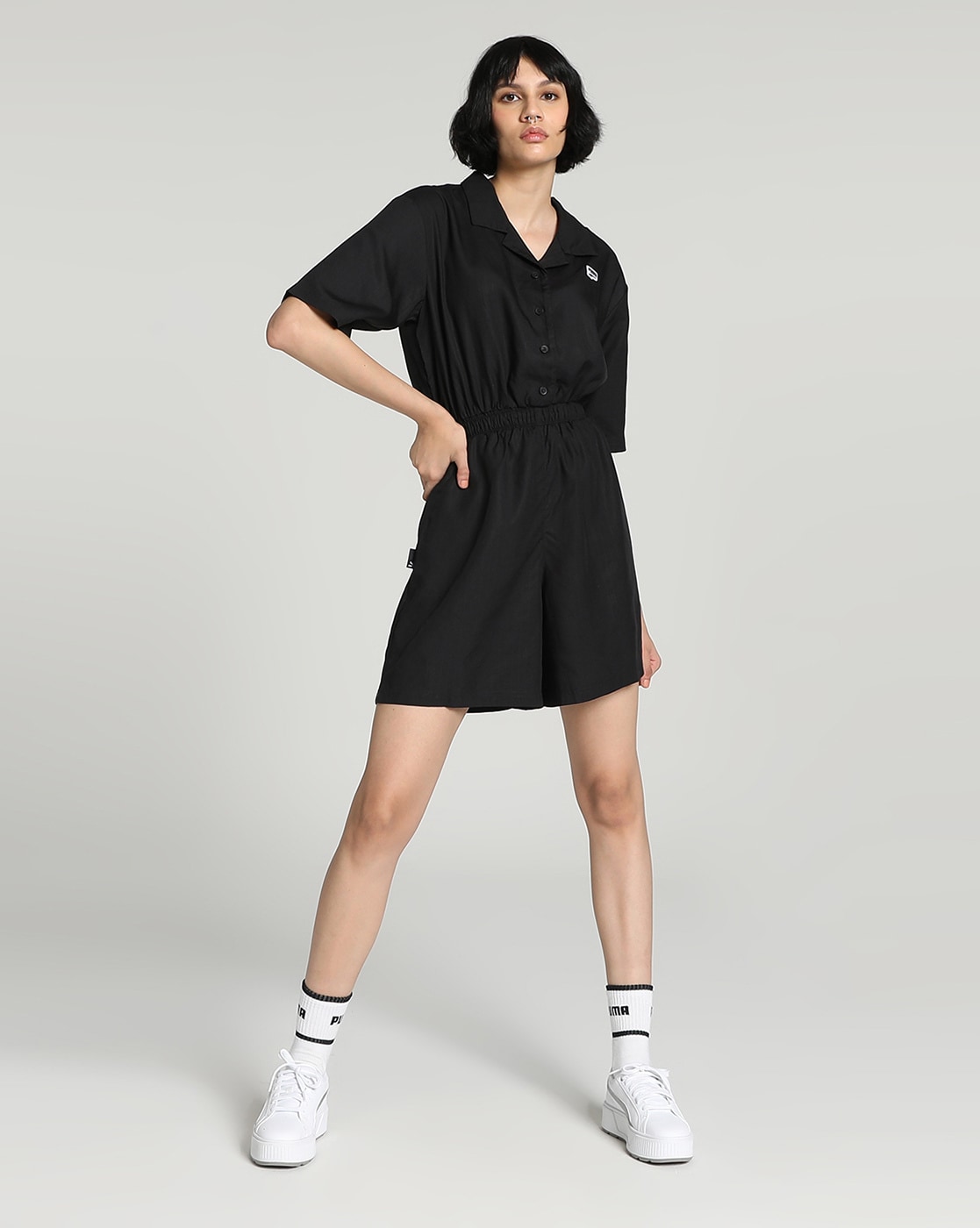 Buy Puma black Jumpsuits Playsuits for Women by PUMA Online Ajio