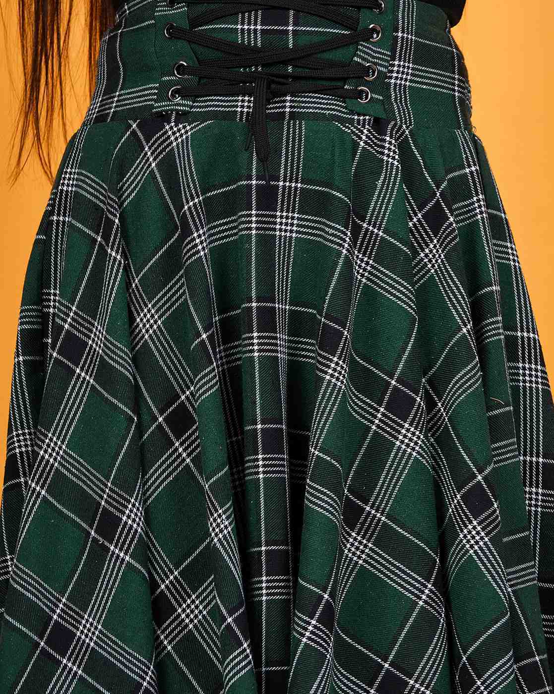Vintage 90s GAP Emerald Green Black Check Plaid Pleated Short Skirt Size  3/4 | eBay