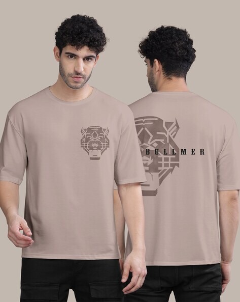 Graphic Print Loose Fit Crew-Neck T-Shirt