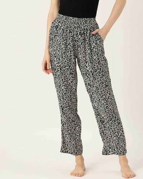 Animal Print Nightwear Set with Patch Pocket