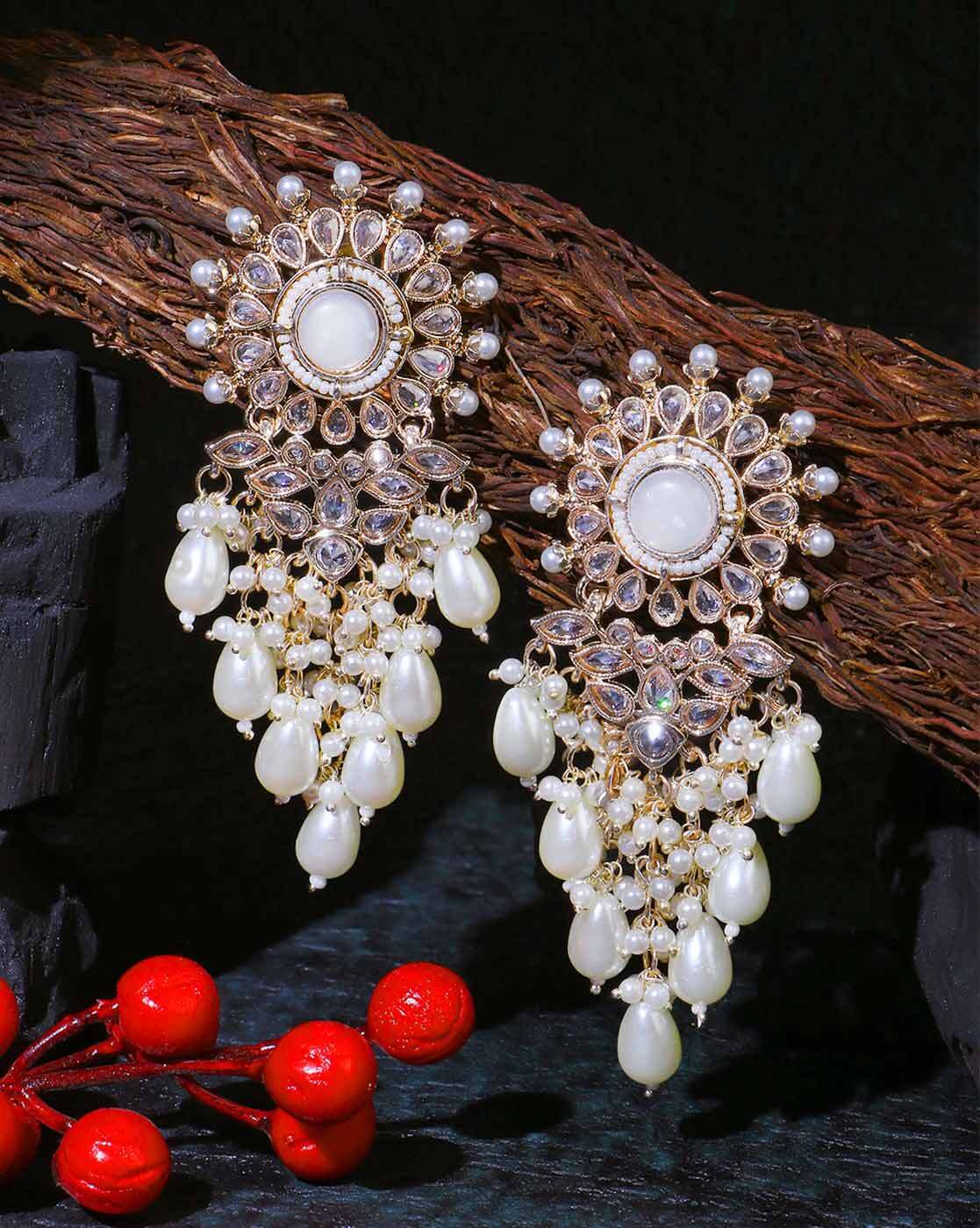 Buy Gold-Toned Earrings for Women by Adwitiya Online | Ajio.com