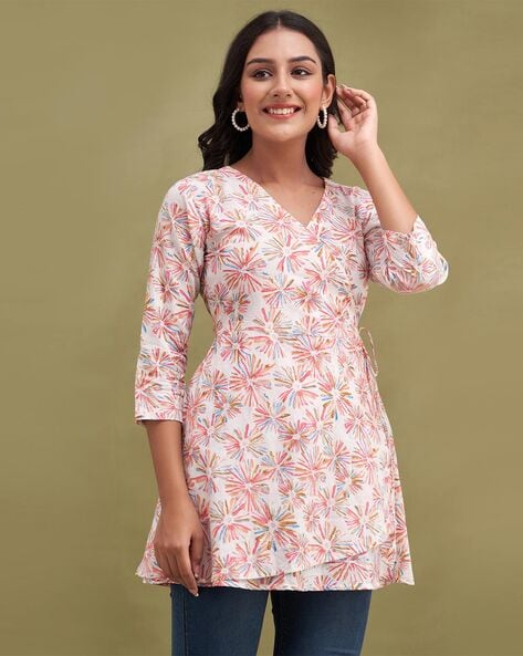 Buy online Women's Angrakha Kurta from Kurta Kurtis for Women by Celebravo  for ₹759 at 62% off | 2024 Limeroad.com