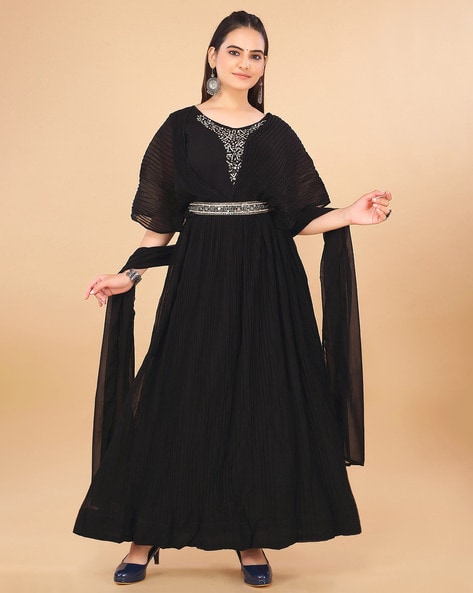 Black color designer gown – Panache Haute Couture
