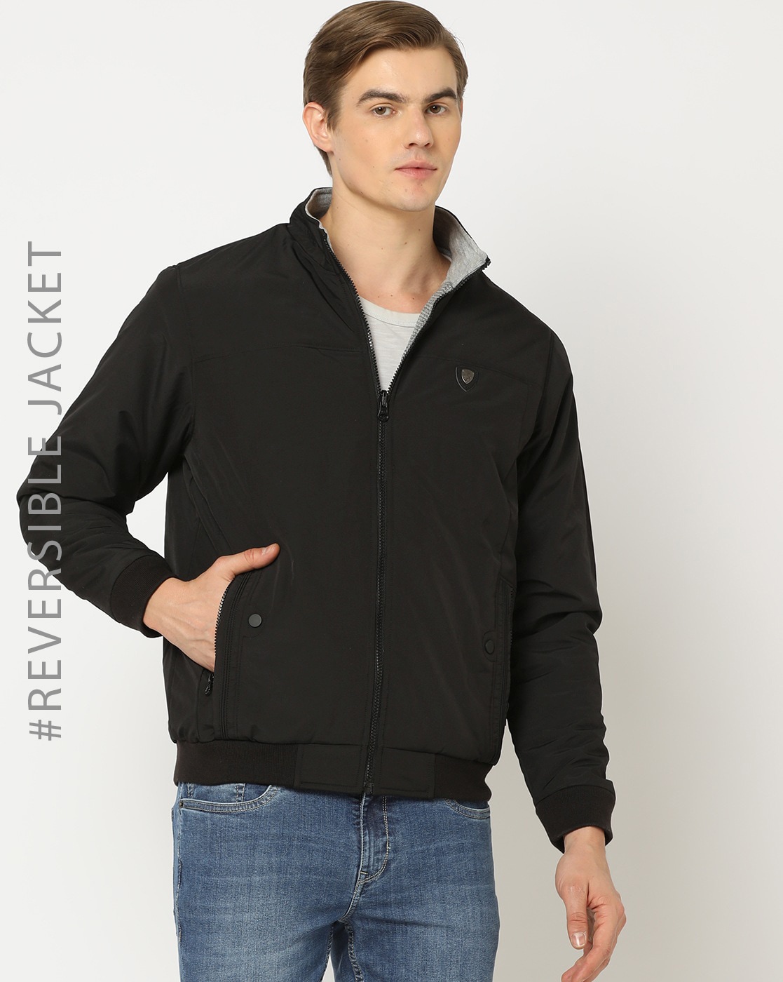 Buy Navy Blue & Red Jackets & Coats for Men by NETPLAY Online | Ajio.com