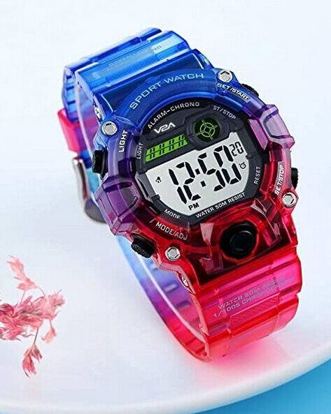 V2A Logo Print Digital Sports Watch