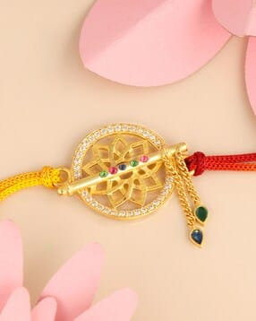 Gold-Plated Mandala Flute Rakhi-image-32