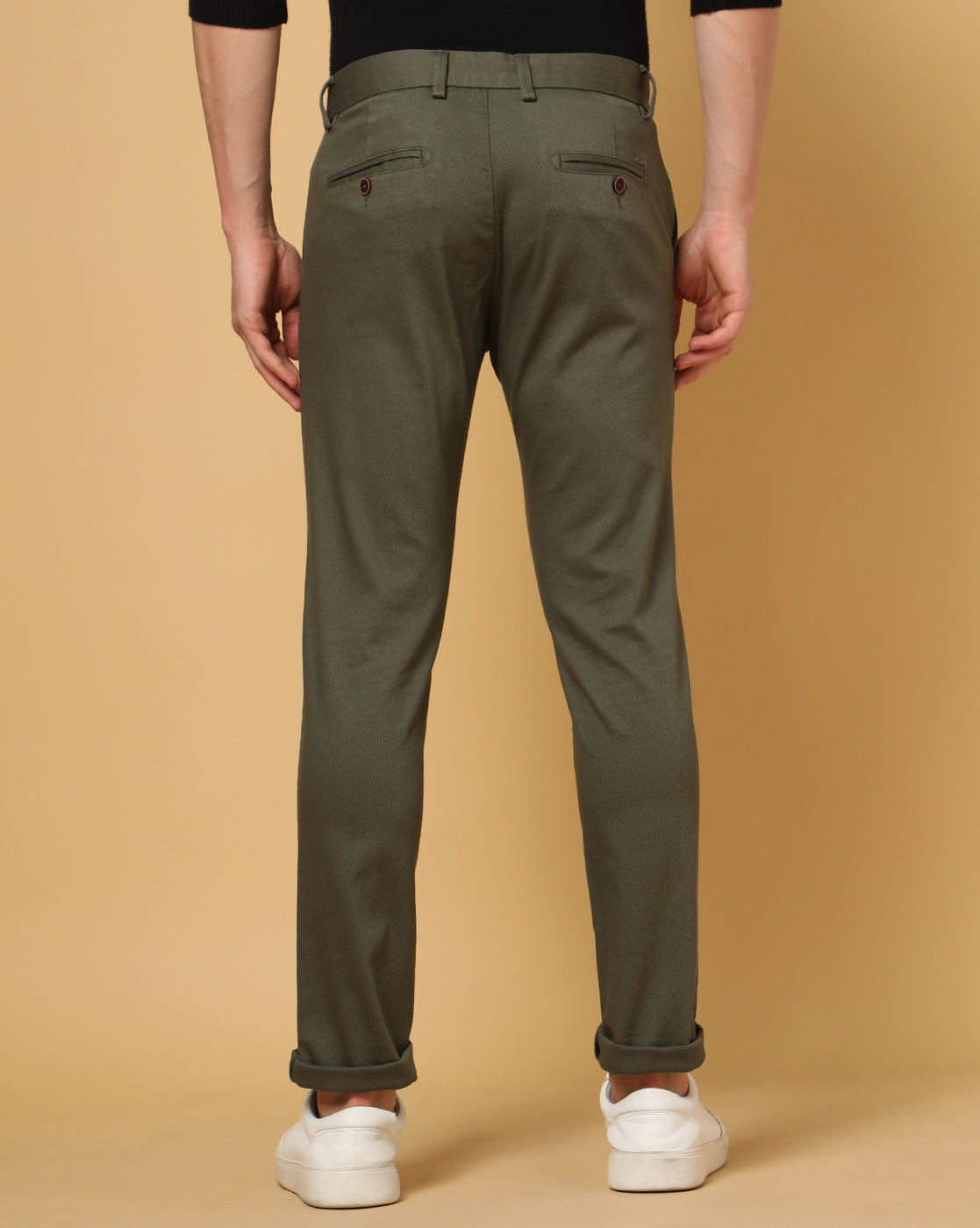 Buy Indian Terrain Men Cotton Linen Striped Brooklyn Slim Fit Smart Casual  Trousers - Trousers for Men 16138252 | Myntra