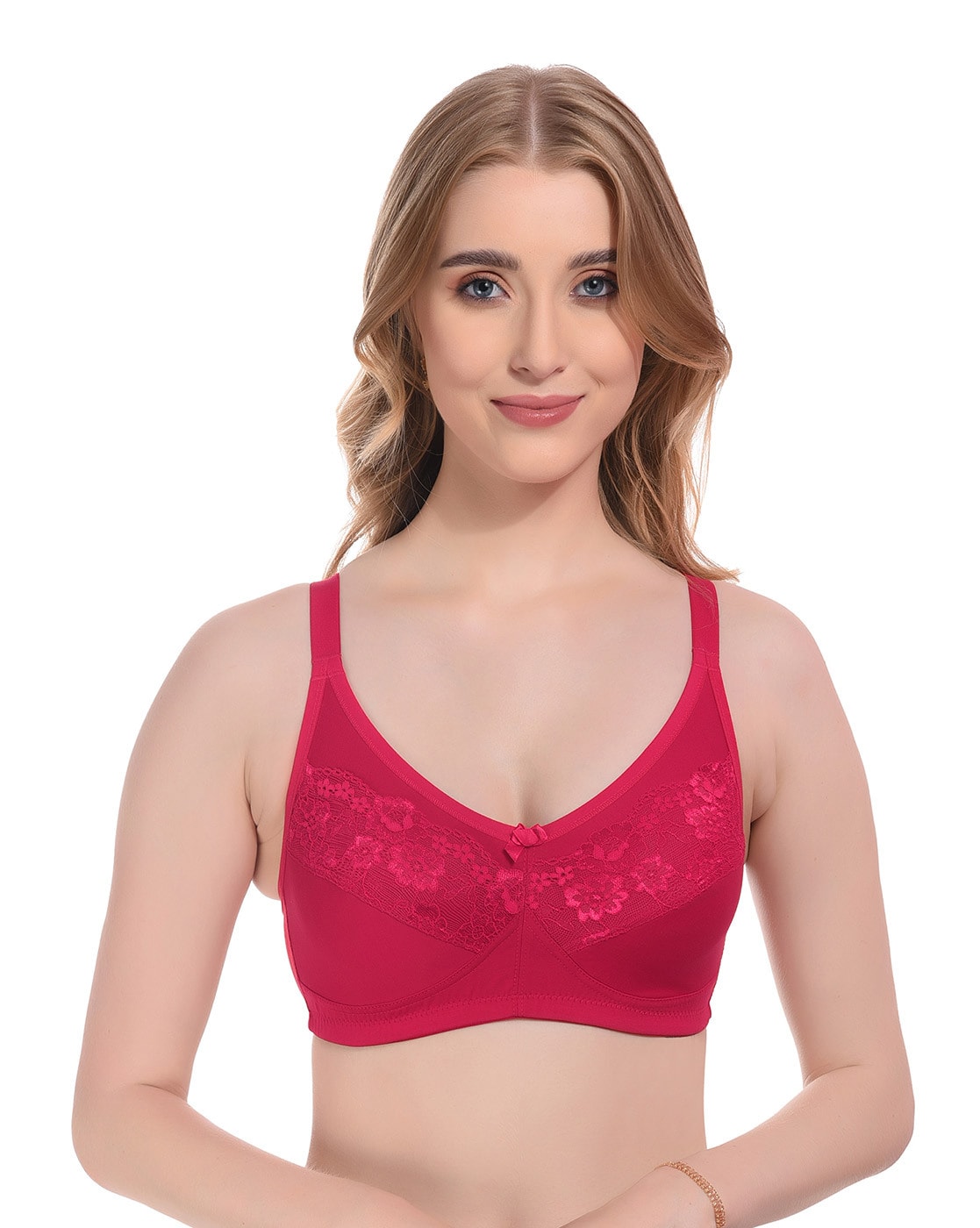 Floral Lace Non-Wired Minimiser Bra