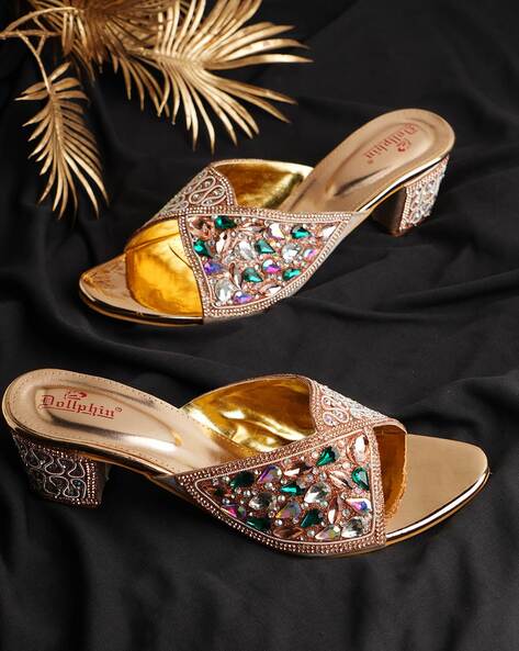 Buy Gold Flat Sandals for Women by Steppings Online | Ajio.com