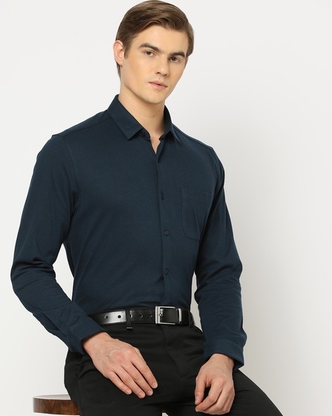 Buy Teal Blue Shirts for Men by NETPLAY Online