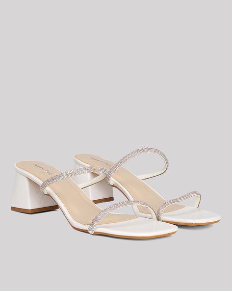 Perfect Block Sandal 30 | White Calf | Sarah Flint