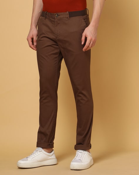 High-Quality Chocolate Brown Straight leg jeans