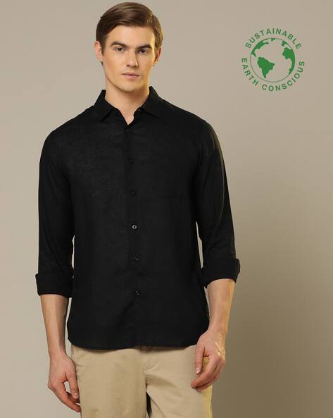 Linen Shirt with Patch Pocket