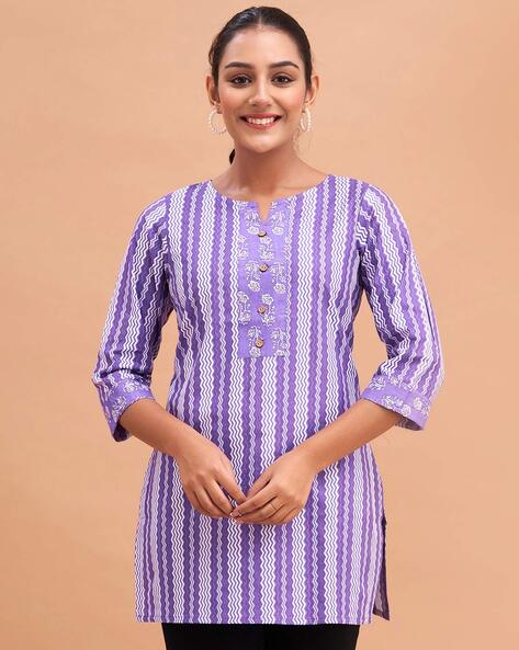 Buy Purple Kurtis & Tunics for Women by Clothing Culture Online