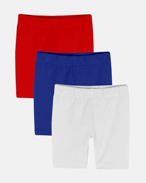kiddopanti Pack of 3 Flat-Front Shorts with Elasticated Waistband-picture-19