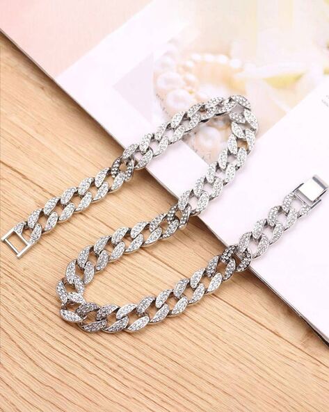 Buy Silver-Toned Chains for Men by V Fashion Jewellery Online