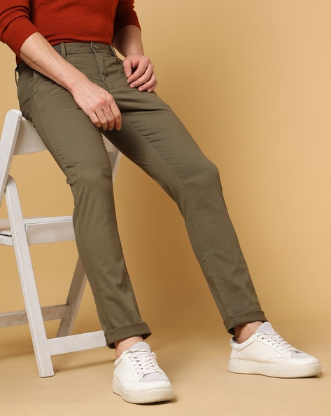 Buy Men Kansas Fit Polyester Blend Trouser Online | Indian Terrain