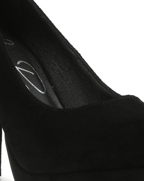 Xti 141135 Black Suede High Heels | Millars Shoe Store