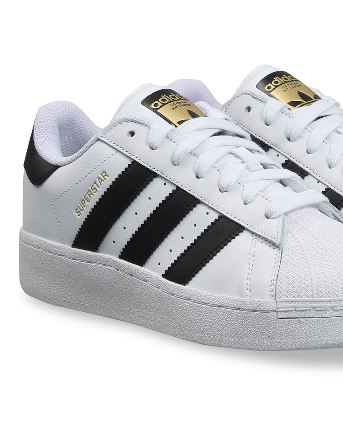 adidas Originals Superstar XLG trainers in white and blue