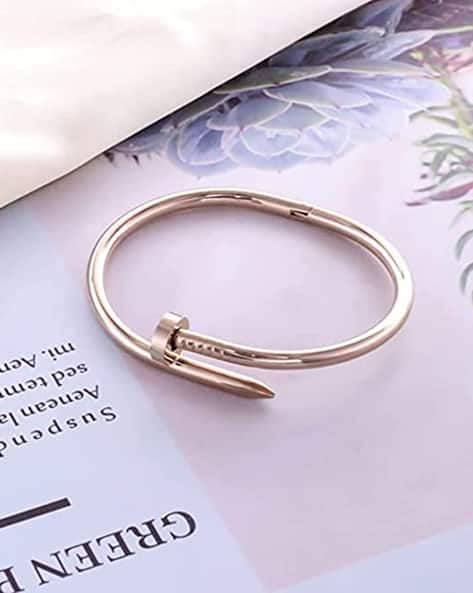 Rose Gold Bracelet H Bangle Bracelet Rose Gold Plated H Cuff