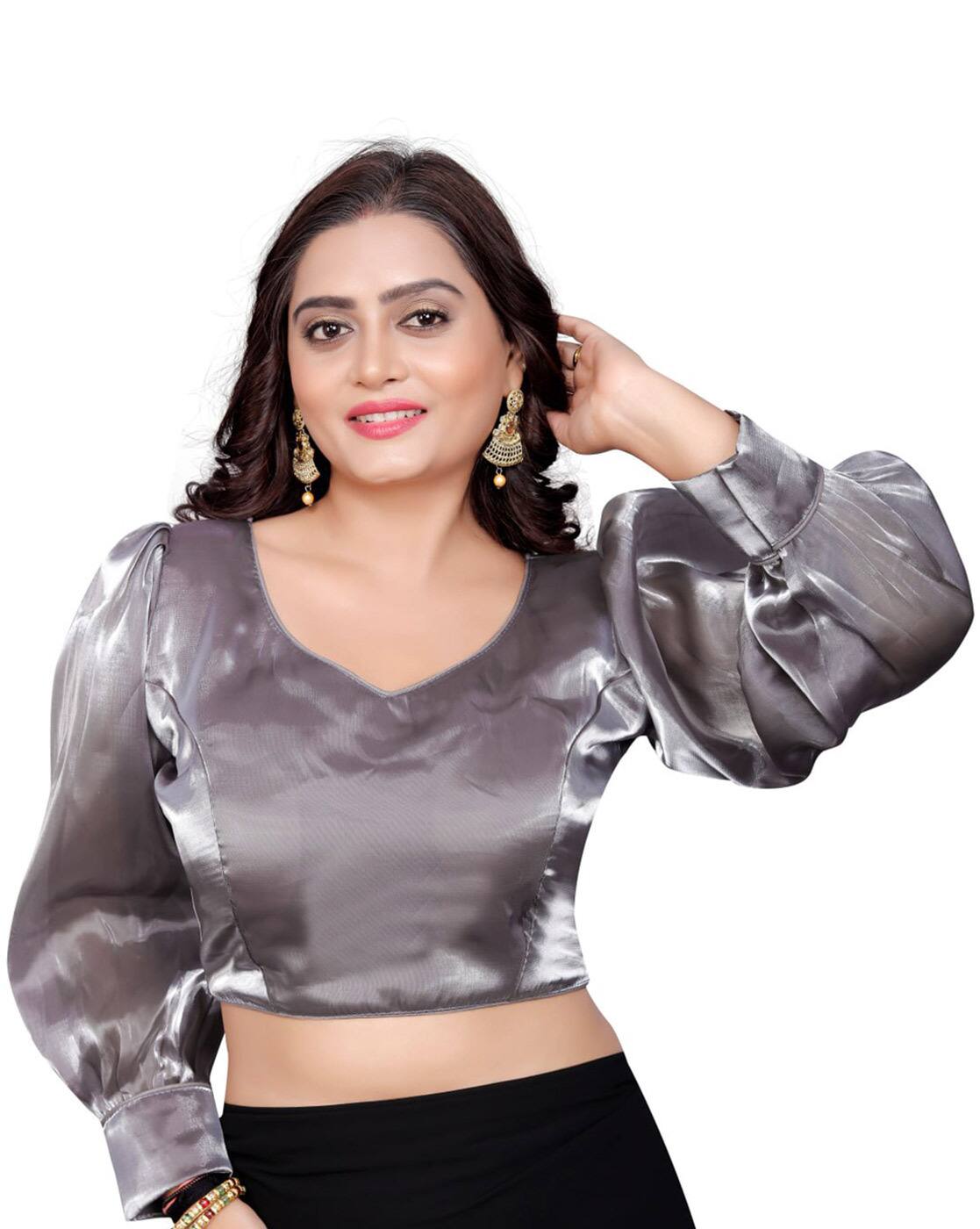 Buy Grey Blouses for Women by LEELA FASHION WOMEN'S CLOTHING