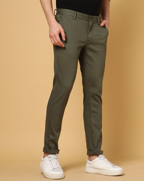 Regular Fit Linen-blend trousers - Dark brown - Men | H&M SG