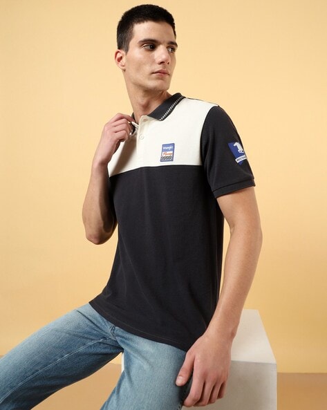 Wrangler Colourblock Polo T-Shirt