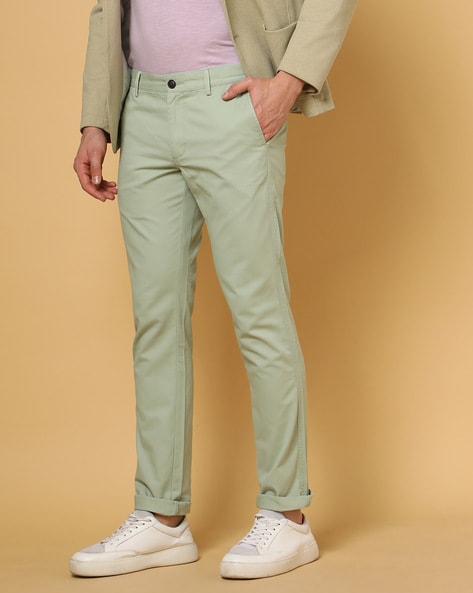 Indian Terrain solid cotton grey trouser - G3-MCT0815 | G3fashion.com