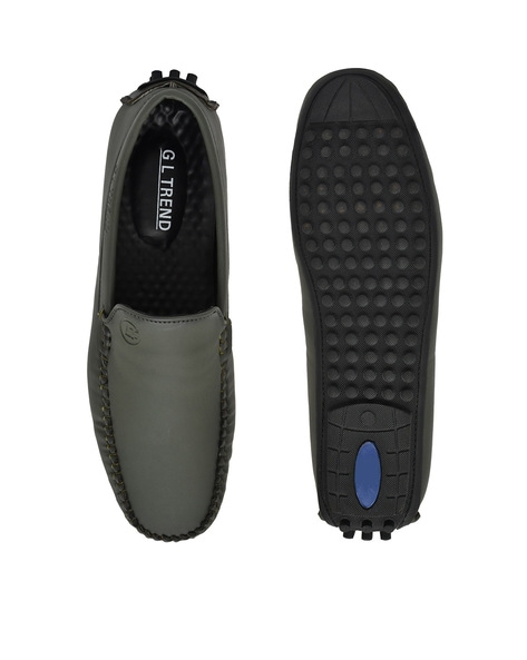 Slip-On Loafers with Stitch Detail