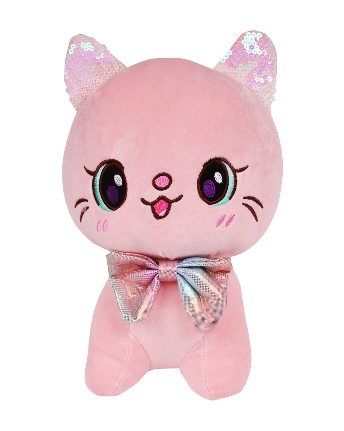 Pink cat cheap soft toy