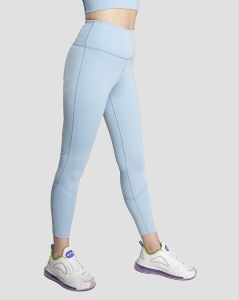 Buy Ice Blue Leggings for Women by SILVERTRAQ Online