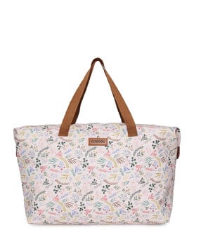 astrid Floral Print Tote Bag with Zip Closure-picture-20