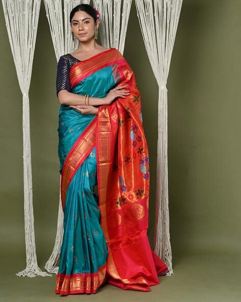 Maharani styled inspired Paithani saree – Saffronfashionindia