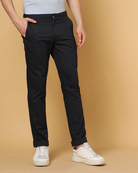 Slim Fit Flat-Front Trousers