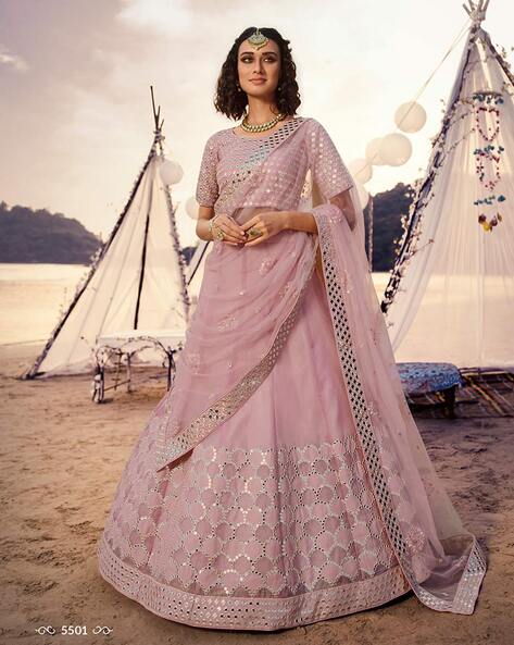Dark Pink Colored Lehenga Choli Hlc 05 in Surat at best price by Brightwin  Fashion - Justdial