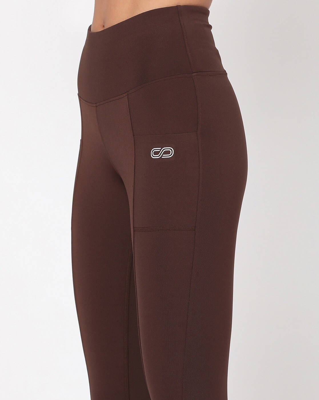 Buy Brown Leggings for Women by SILVERTRAQ Online