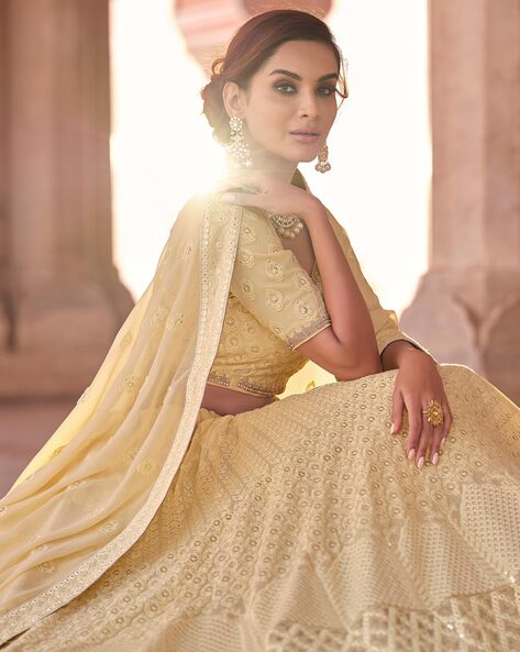 Picturesque Off White Colour Ruffle Style Party Wear Lehenga Choli |  keerramnx