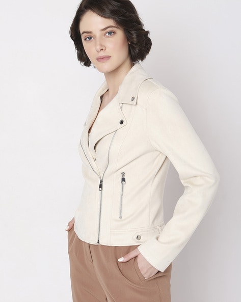 Buy Oatmeal Jackets & Coats for Women by Vero Moda Online | Ajio.com