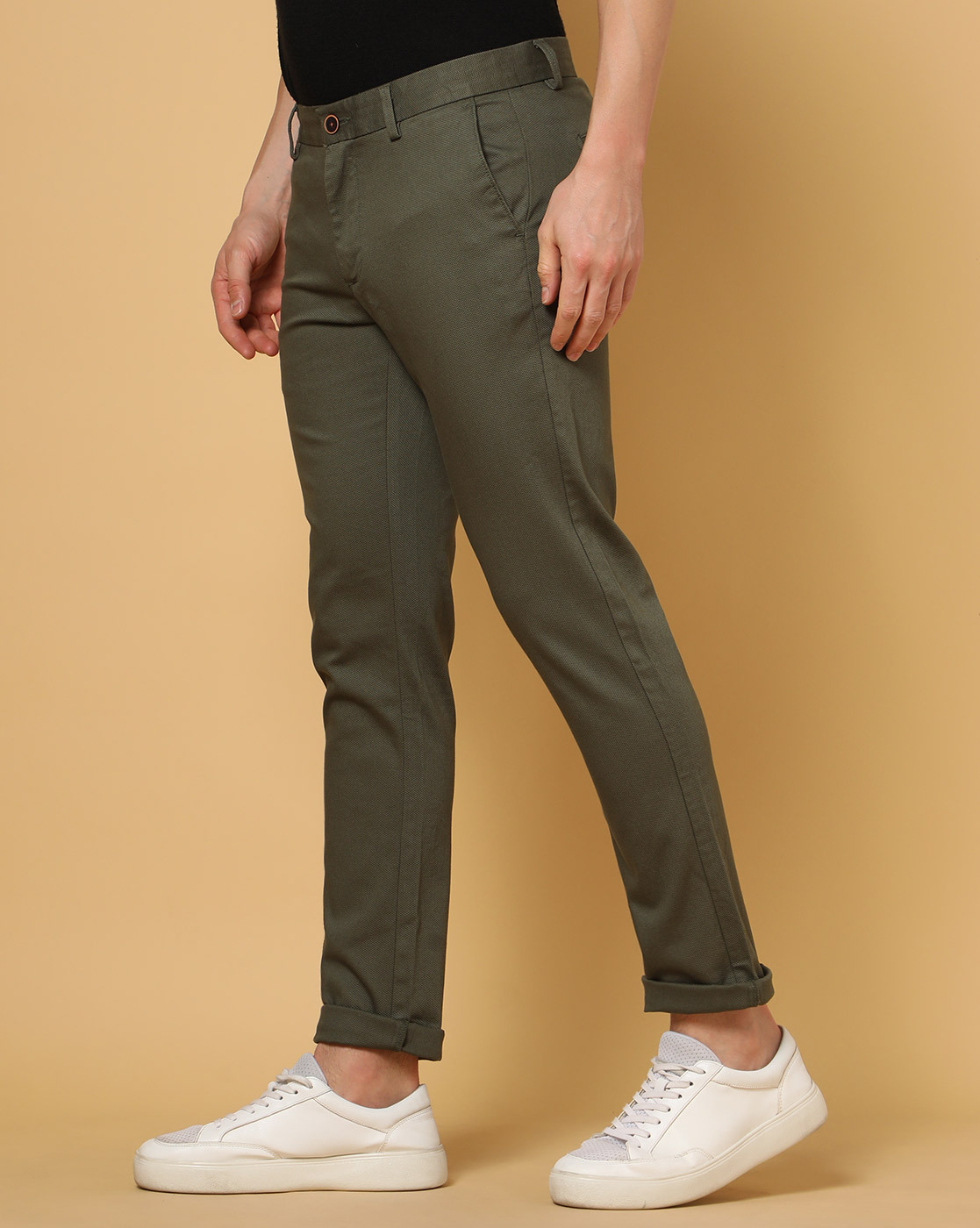 Buy Indian Terrain Men Brooklyn Slim Fit Trousers - Trousers for Men  20598446 | Myntra