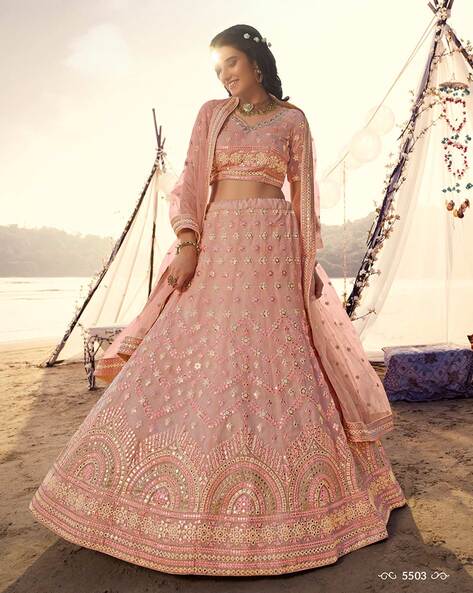 Buy Multi Color Festival Long Lehenga Choli Online- Kreeva