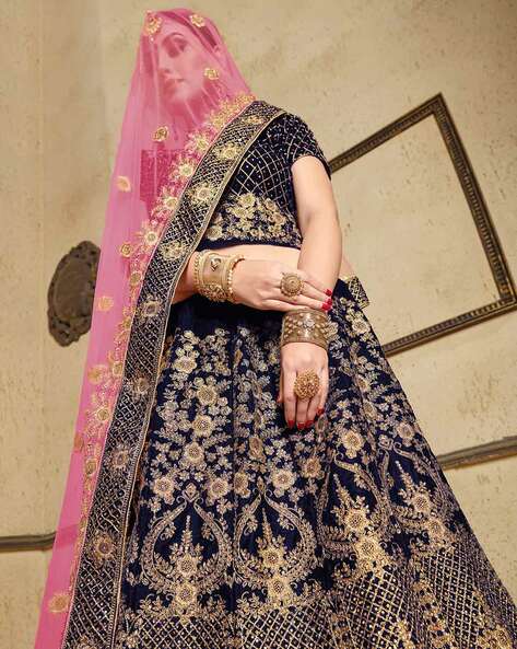 Buy Designer Sarees, Salwar Kameez, Kurtis & Tunic and Lehenga  Choli.Beautiful Georgette Blue Lehenga Choli