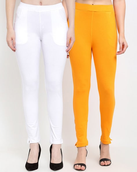 Buy Off white Leggings for Women by TAG 7 Online