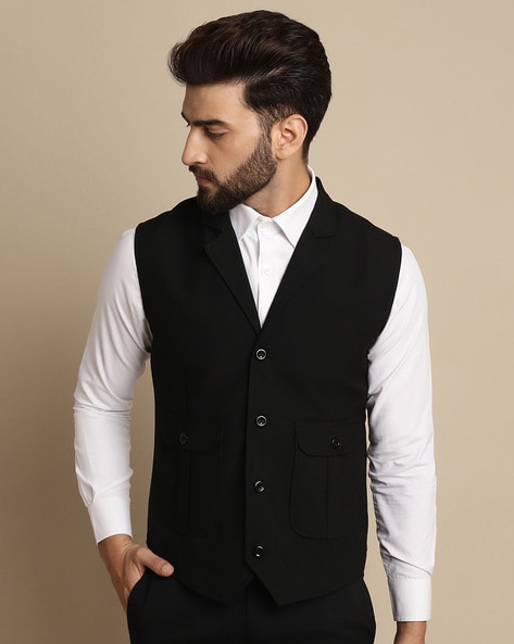 Mens waistcoat sale with lapels