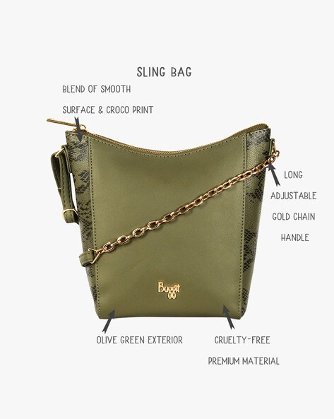 Buy Travelling Stylish Fancy Chain Strap Crossbody GREEN Sling Bag For  Women 10 L/Girls Online at Best Prices in India - JioMart.